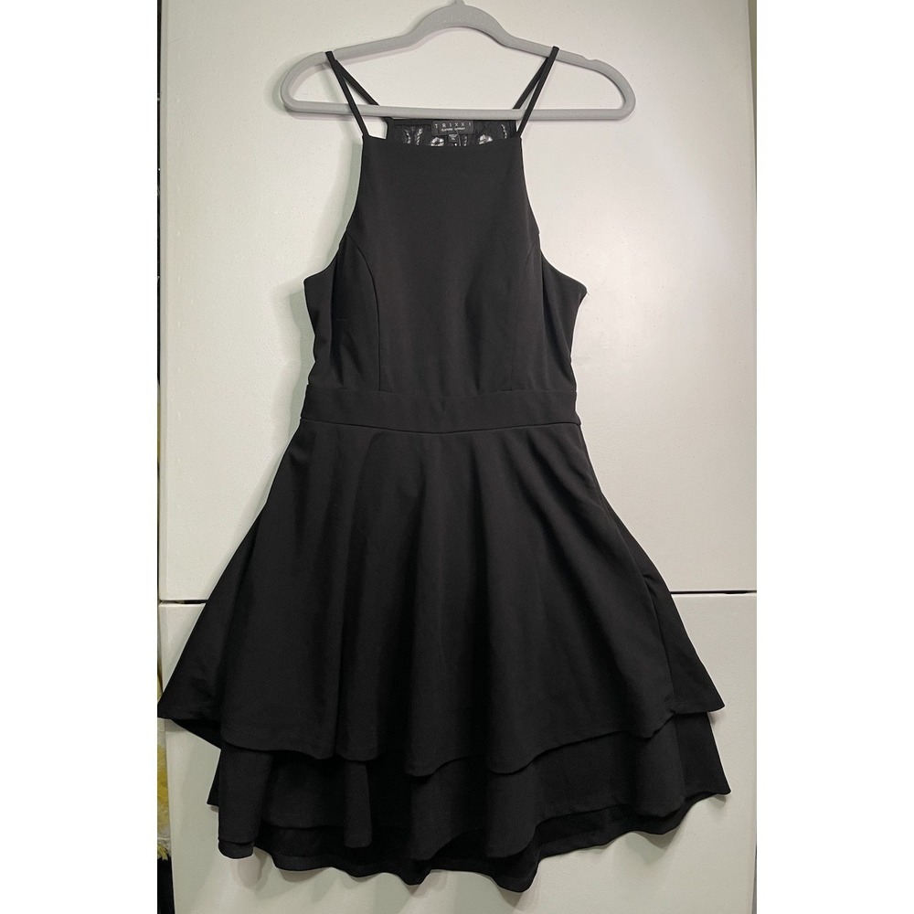Lace Back Cut-Out Halter Built-In Padded Bra Side-Zip XL Party Evening NWT - Picture 2 of 14